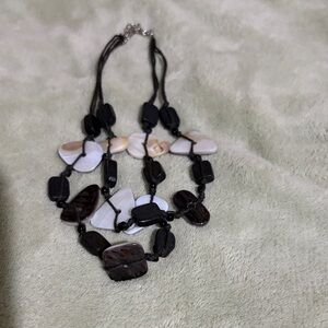 Elegant Black and White Necklace